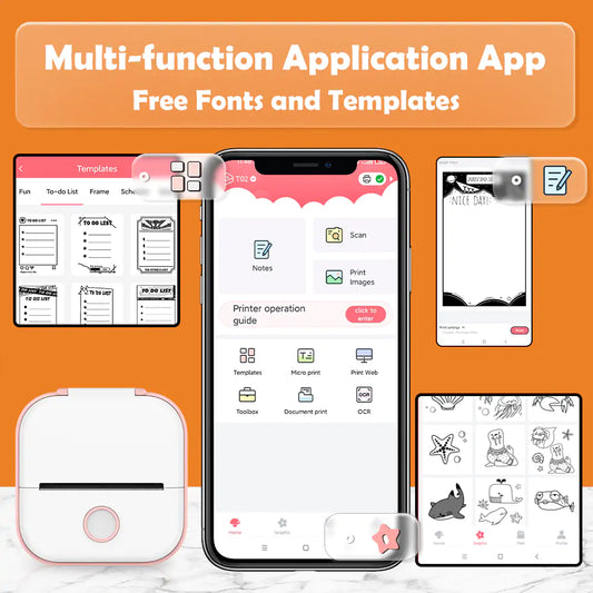 Bluetooth-Compatible Mini Printer