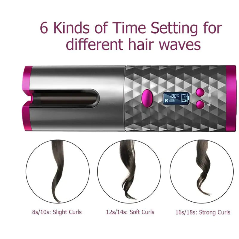 Auto Cordless Rotating Hair Curler