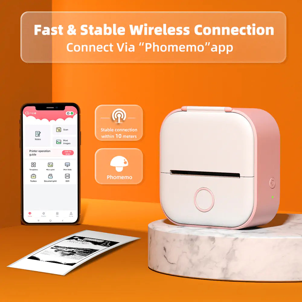 Bluetooth-Compatible Mini Printer